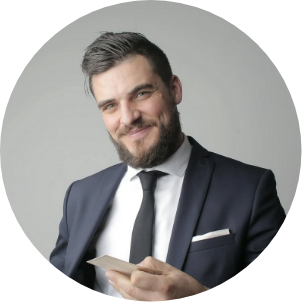 a man in a suit and tie