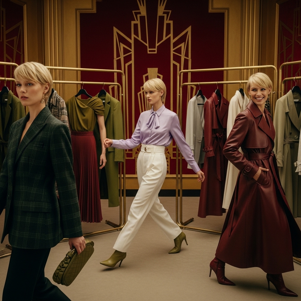 a group of women in a clothing store