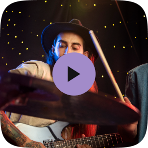 a man playing a guitar