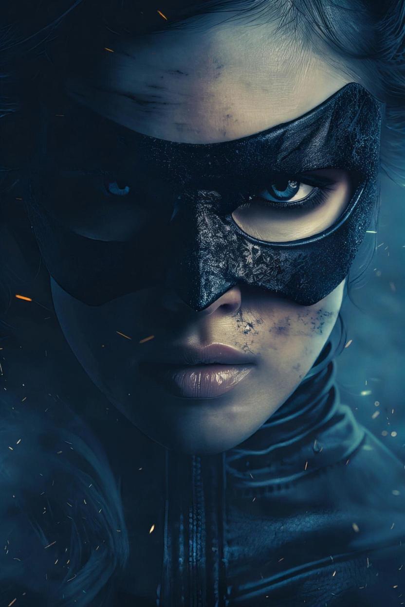 a woman wearing a mask