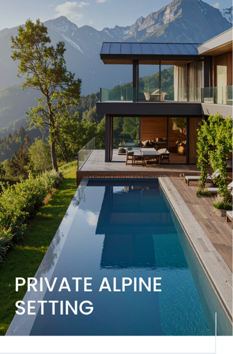 a pool in front of a house