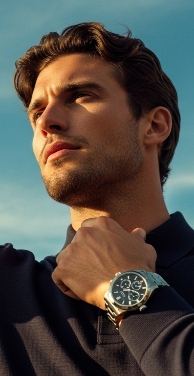 a man holding his hands together