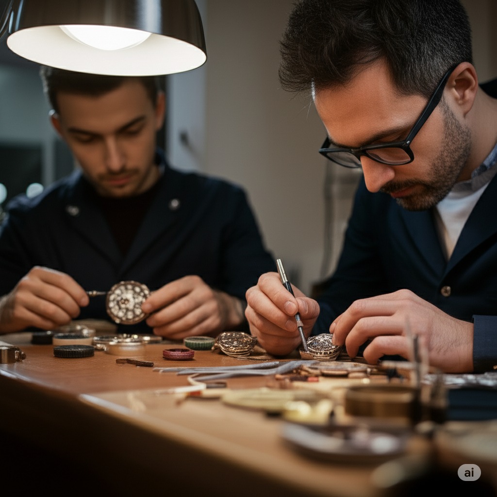 a man working on a watch