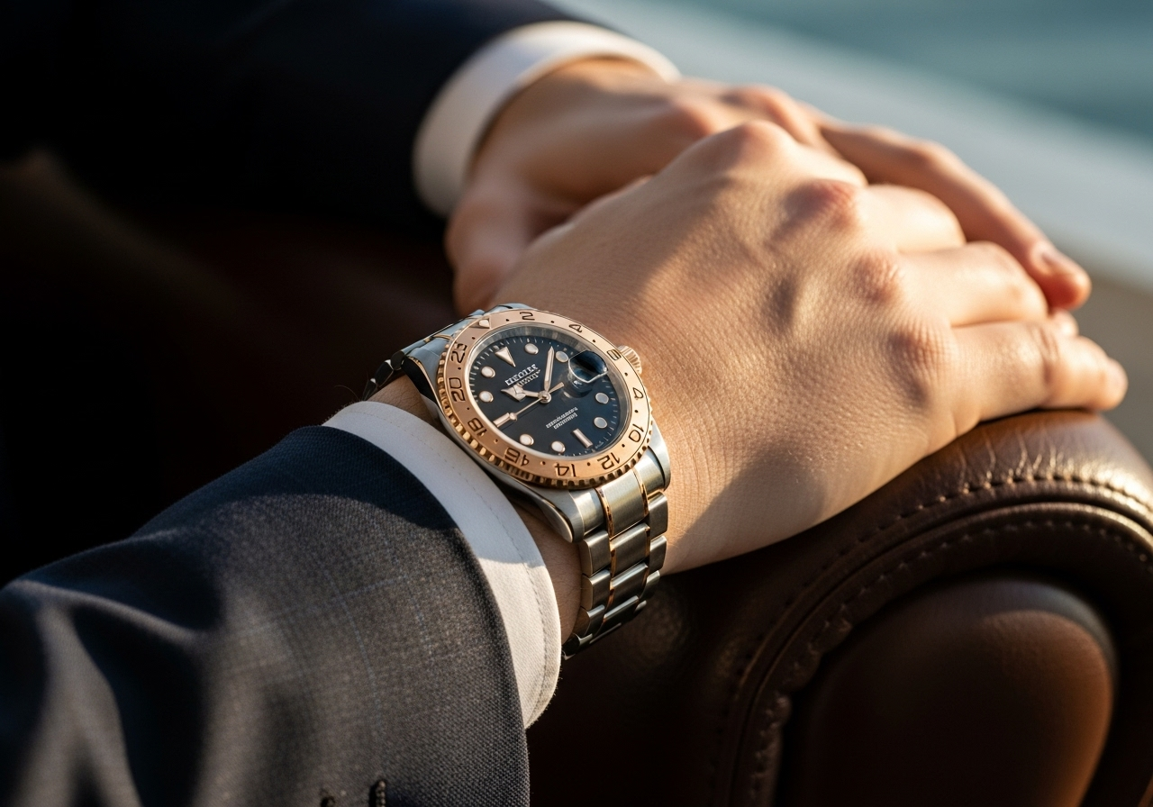 a man wearing a watch