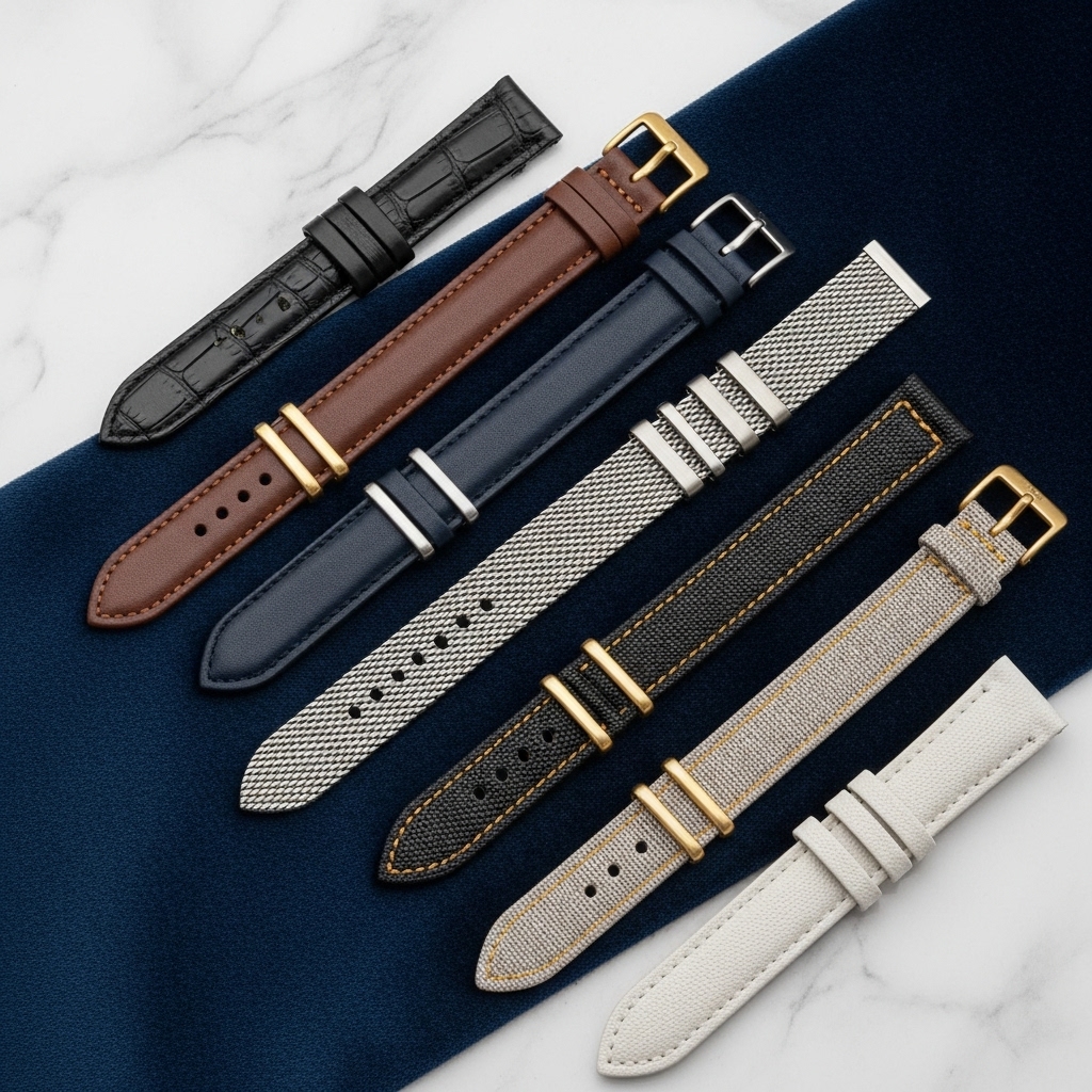 a group of watch straps