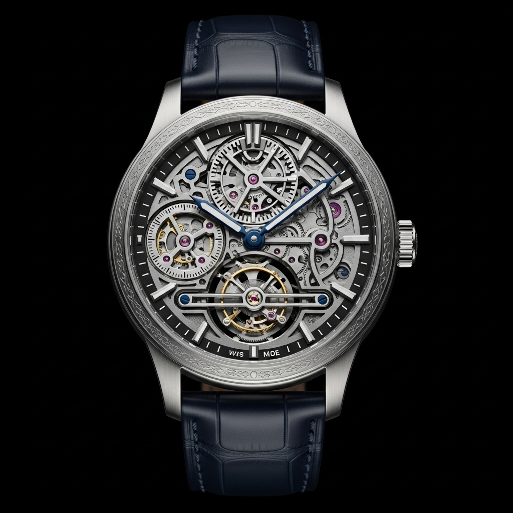 a close up of a watch