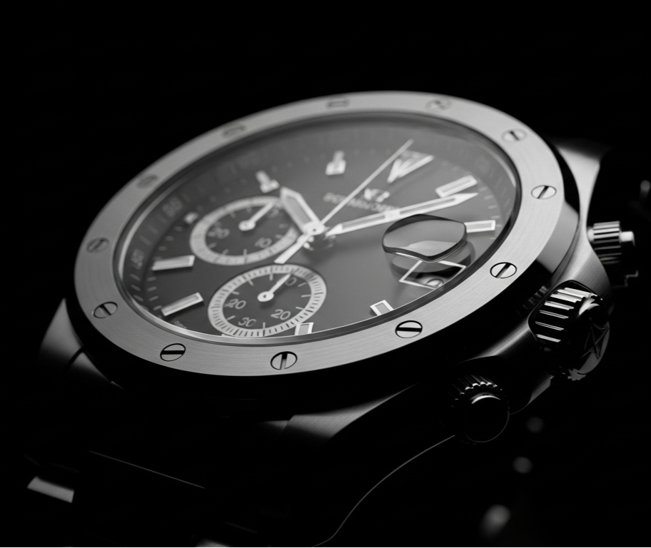 a close up of a watch