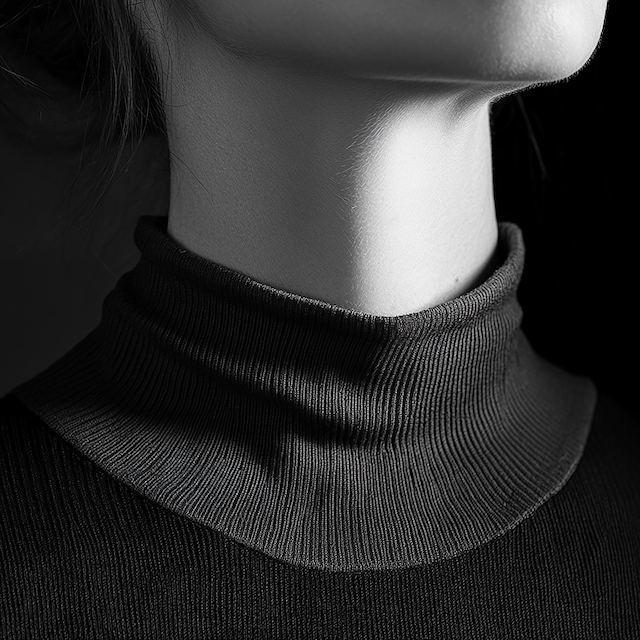 a close up of a woman's neck