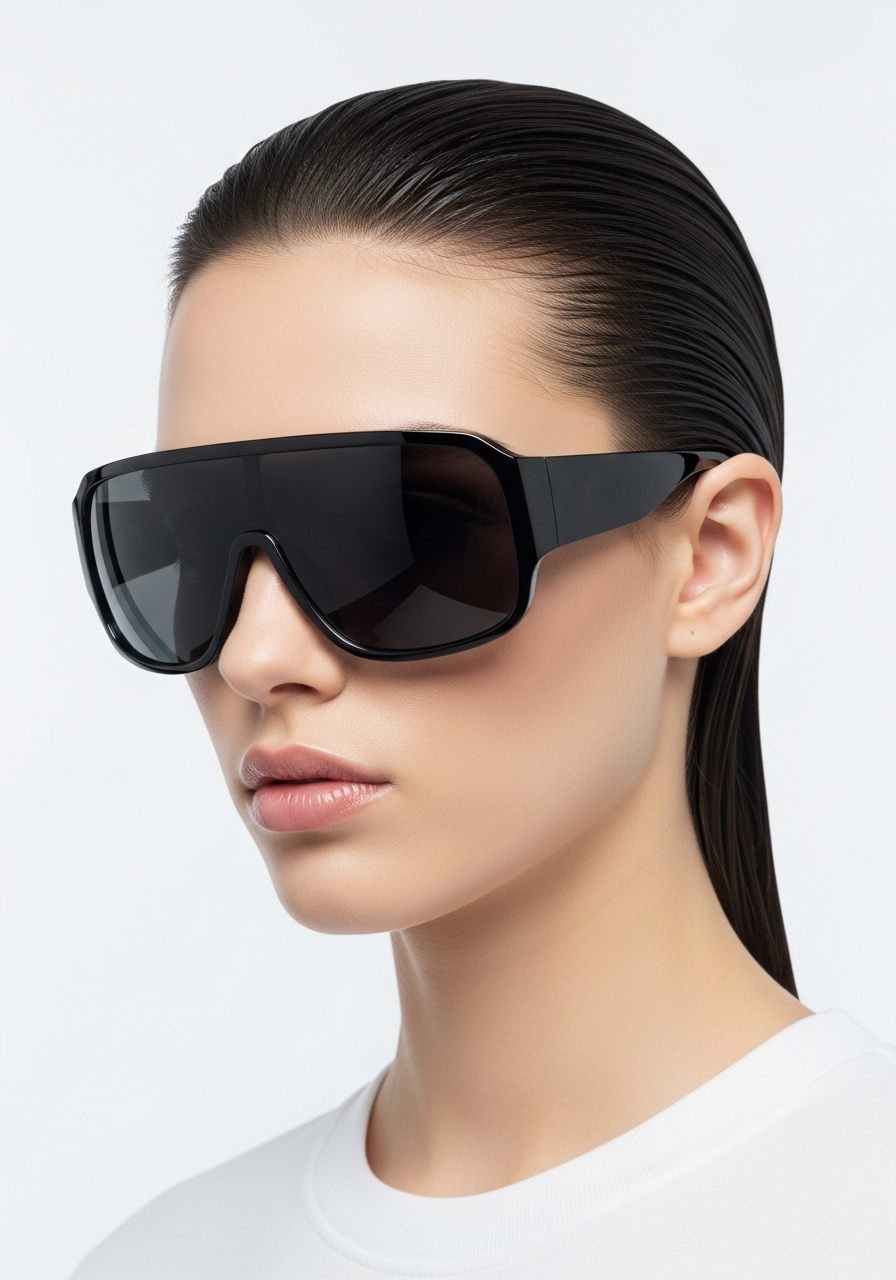 a woman wearing black sunglasses