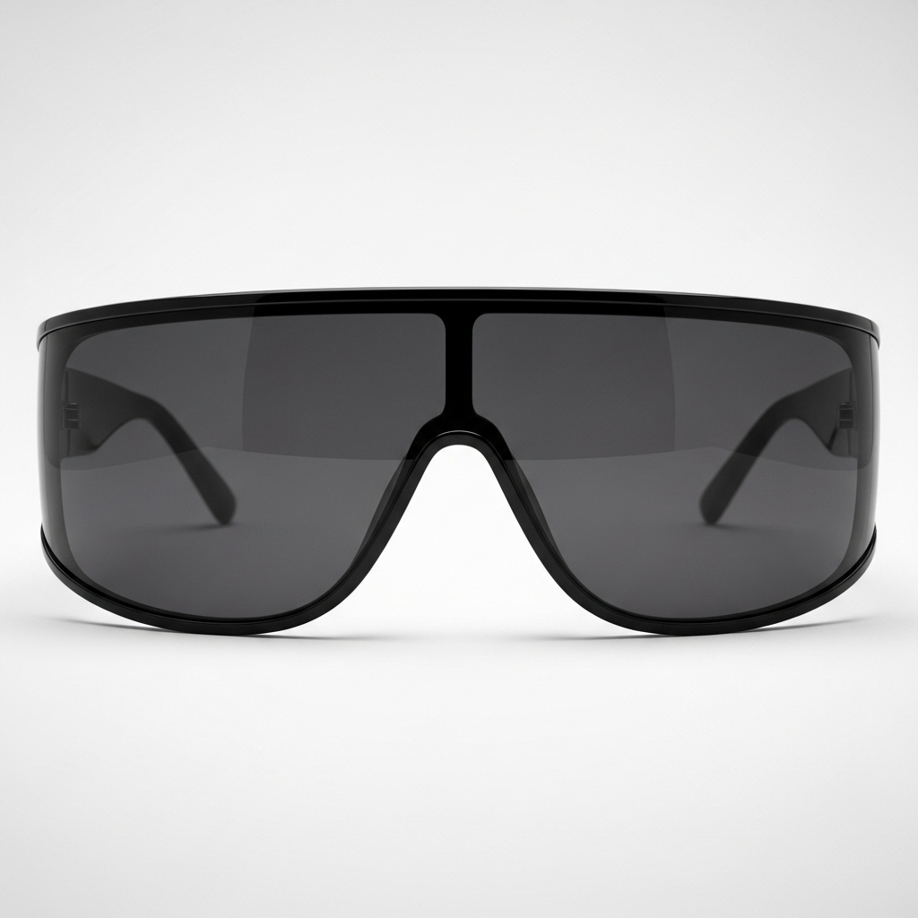 a black sunglasses with grey lenses