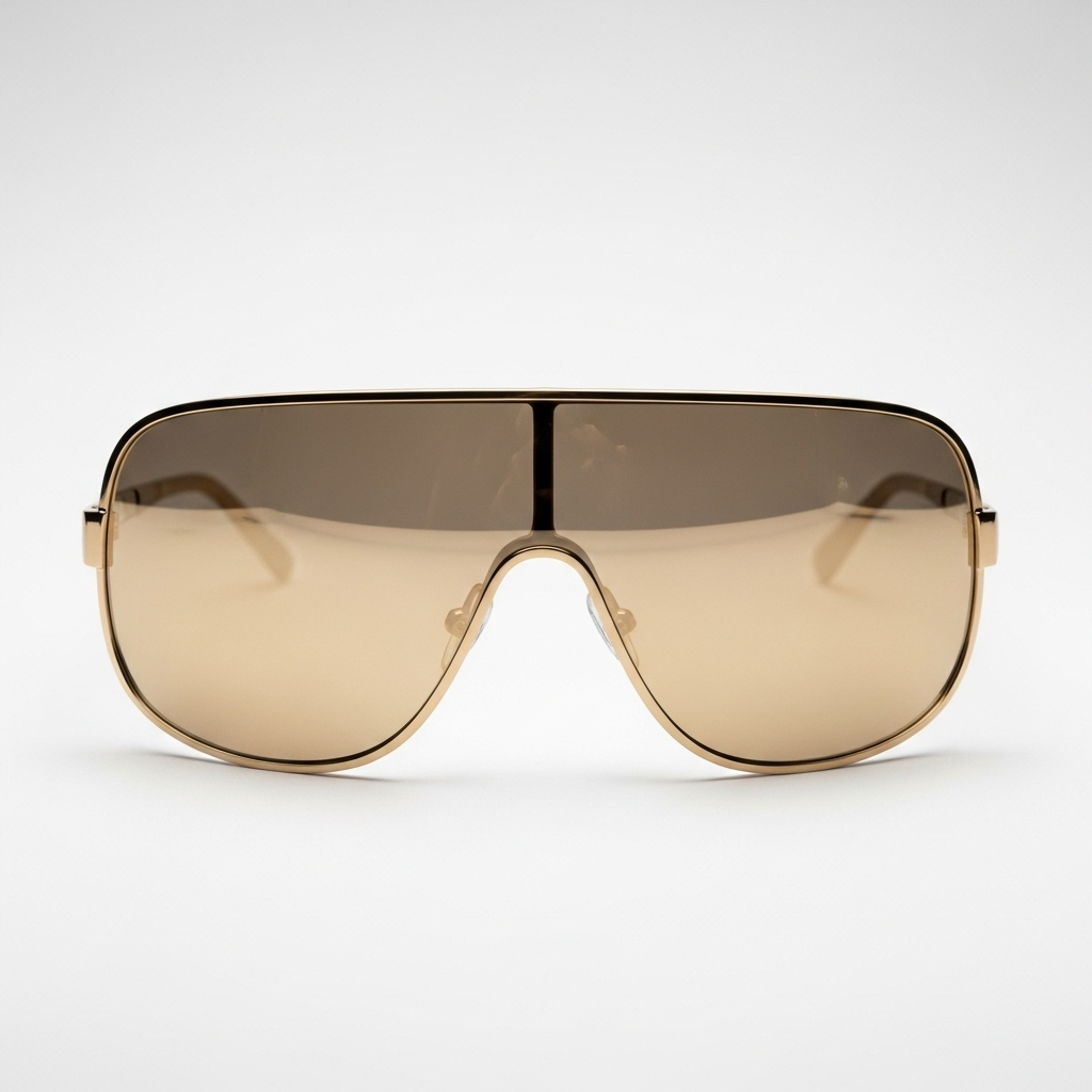 sunglasses with a gold frame
