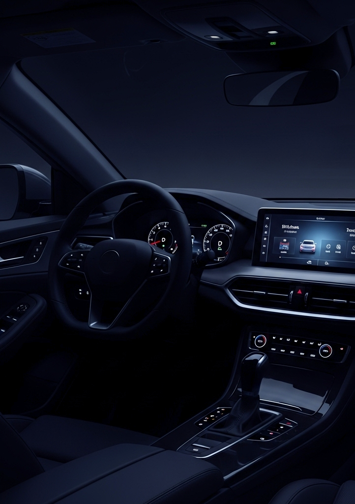 the interior of a car