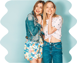 a girl jumping in the air with her hand up