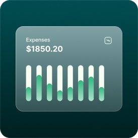 a screen shot of a dashboard graph card