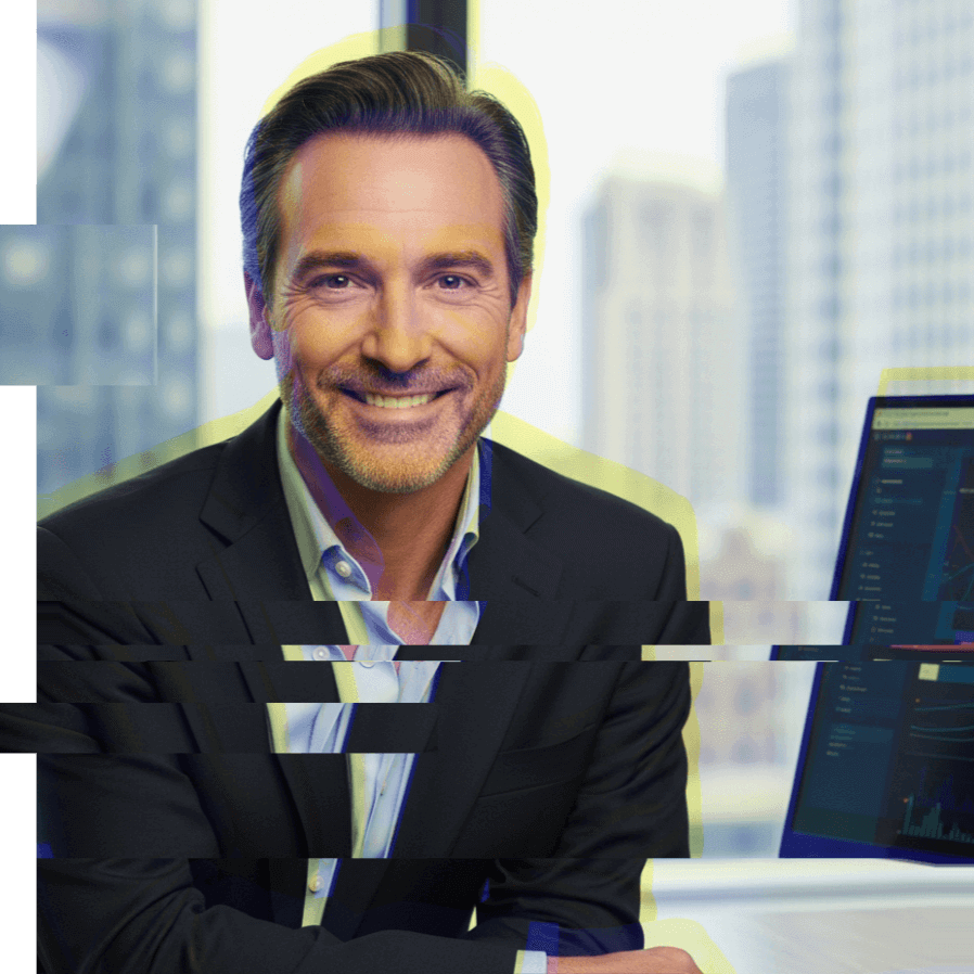 a man sitting at a desk