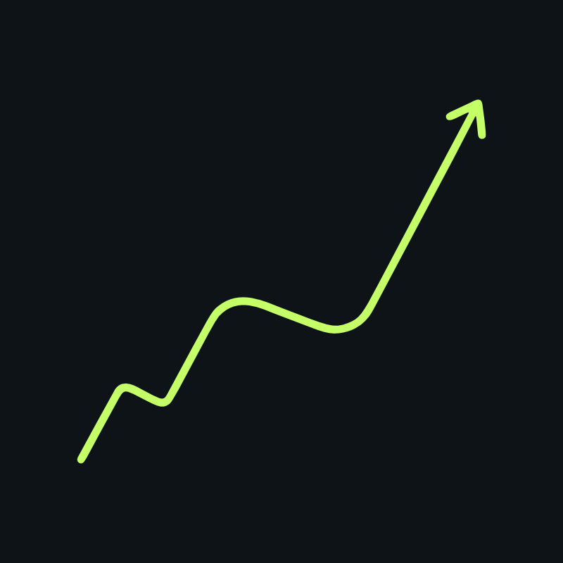 a green line with a black background