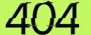 a black 404 number on agreen background