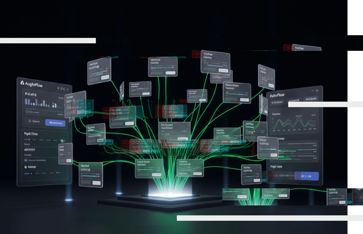a computer screen with many transparent boxes