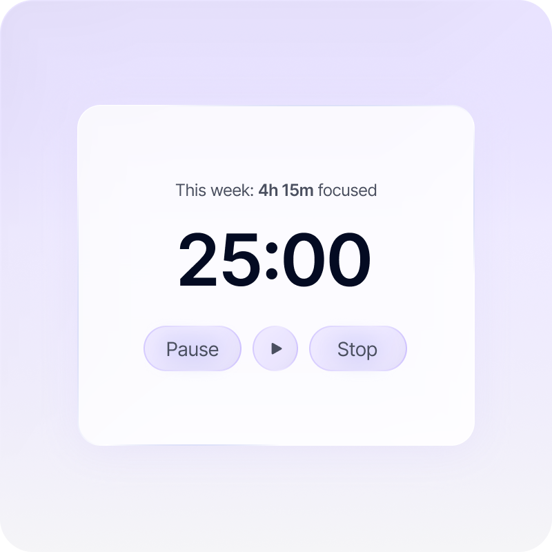 a screenshot of a timer UI