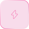 a pink icon badge