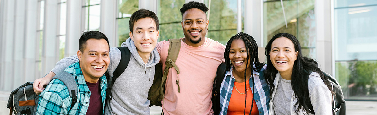 a group of students posing for a photo