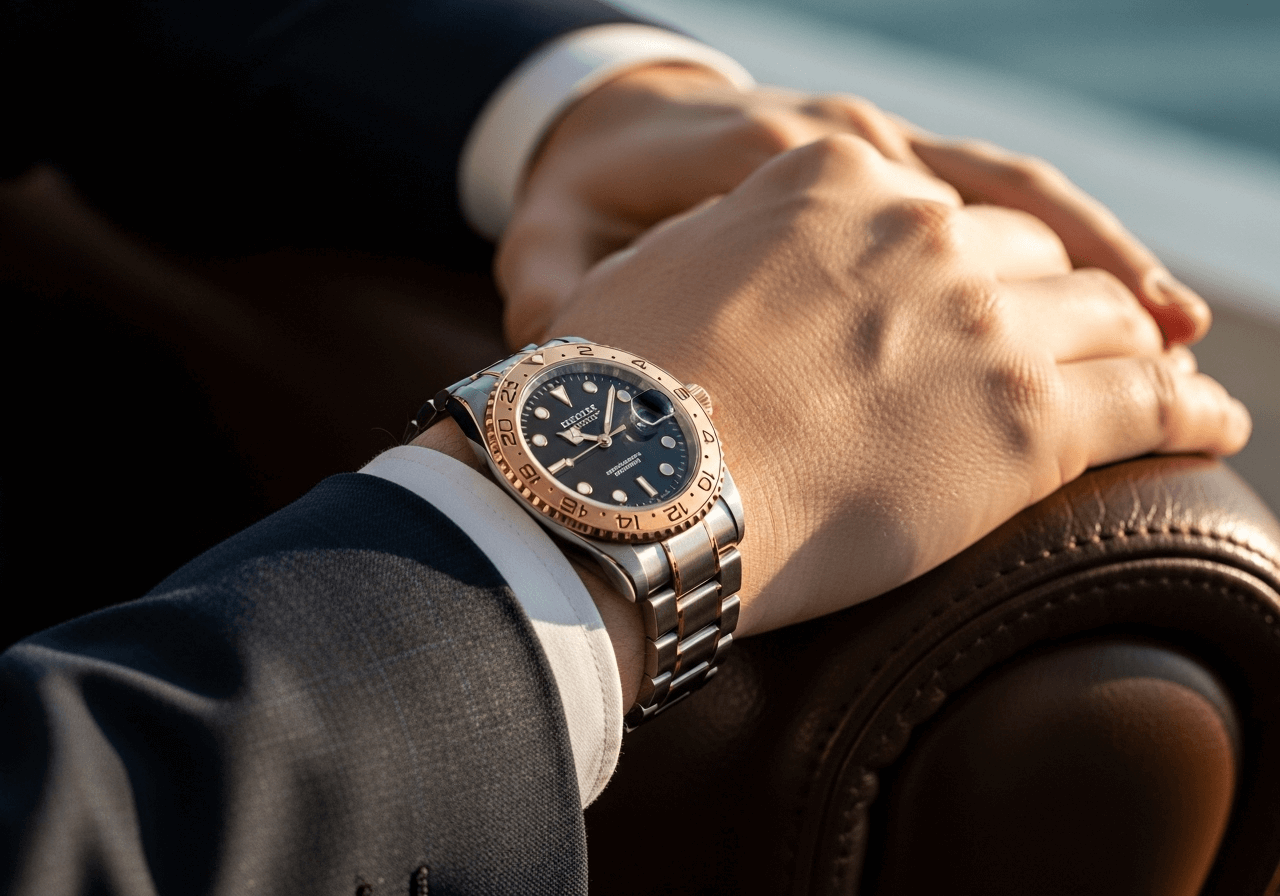 a man wearing a watch