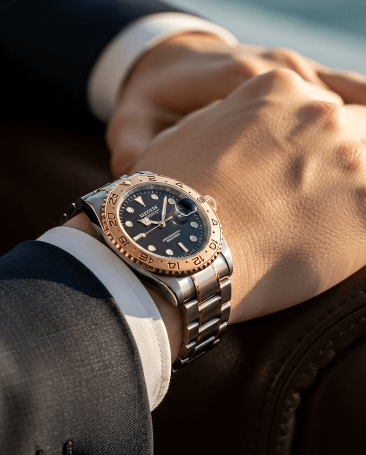 a man wearing a watch