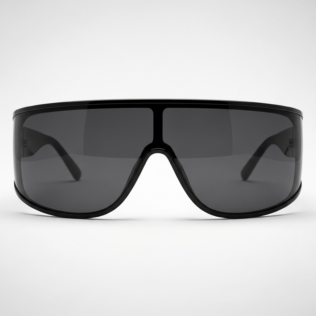 a black sunglasses with grey lenses