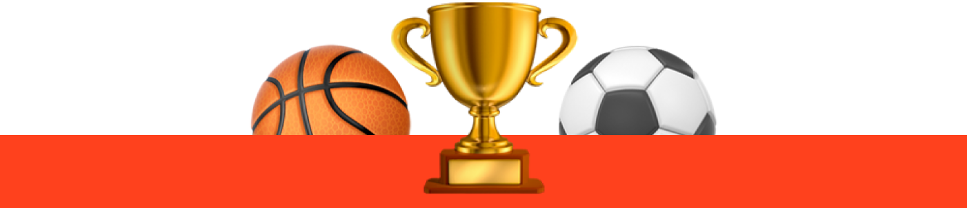 a gold trophy with two handles and a basketball