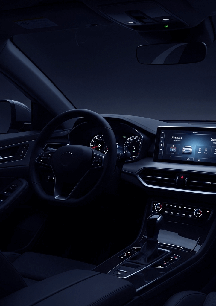 the interior of a car