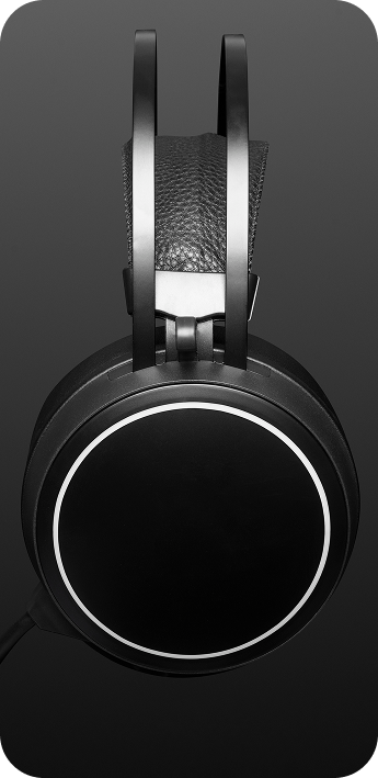 a close up of a headphone