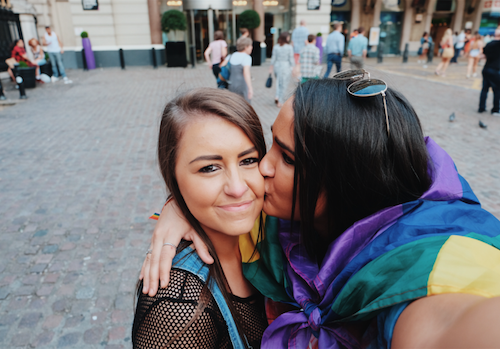 two women taking a selfie