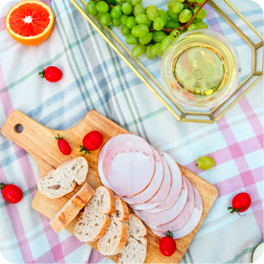 a plate of food on a table