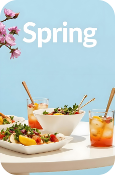 a table with food on it