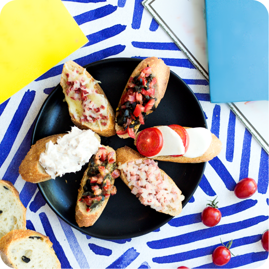 a plate of food on a table