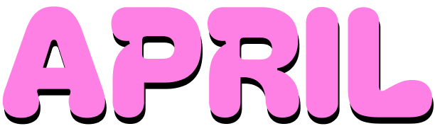 a pink letters on a black background