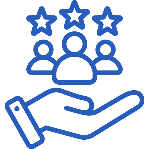 a blue and black logo