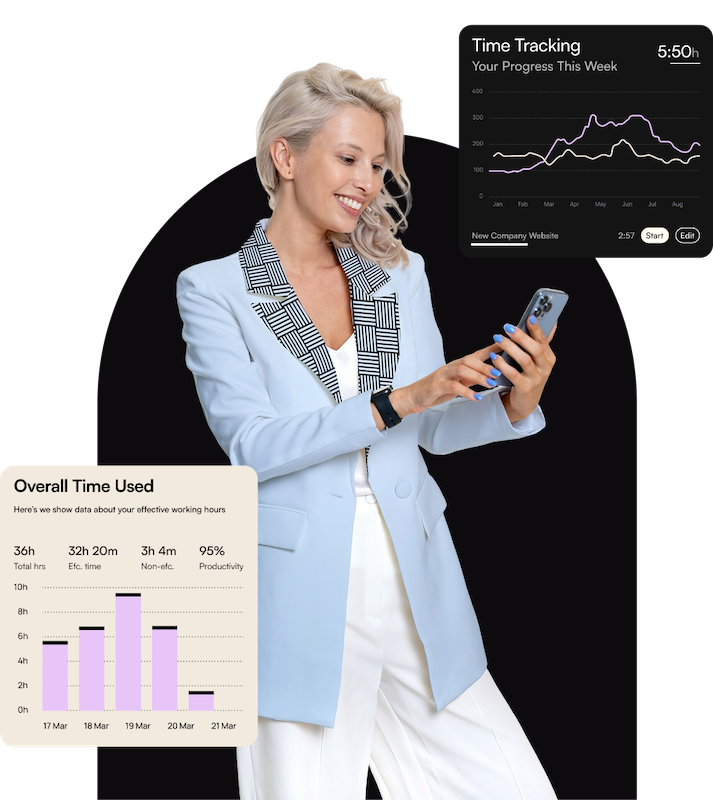 a woman looking at a phone