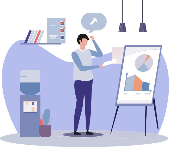 a man standing in front of a whiteboard