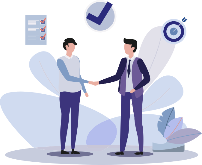 a man shaking hands with another man