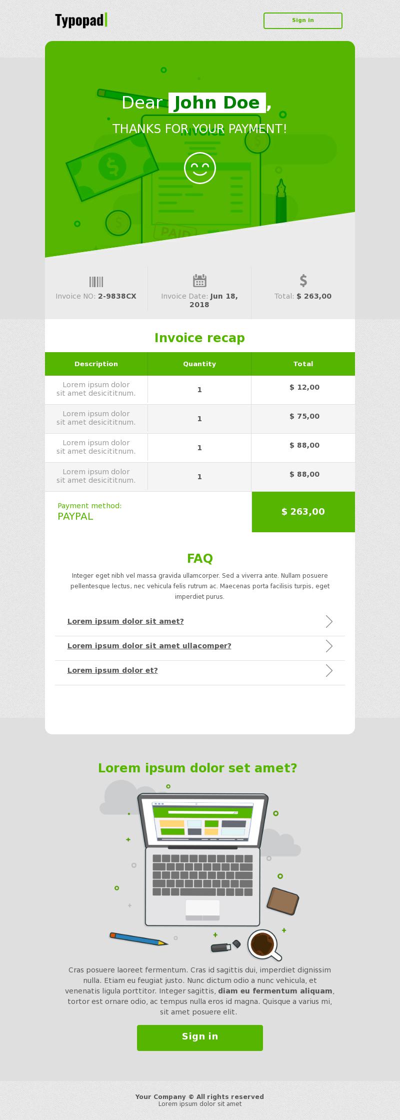 Service Invoice