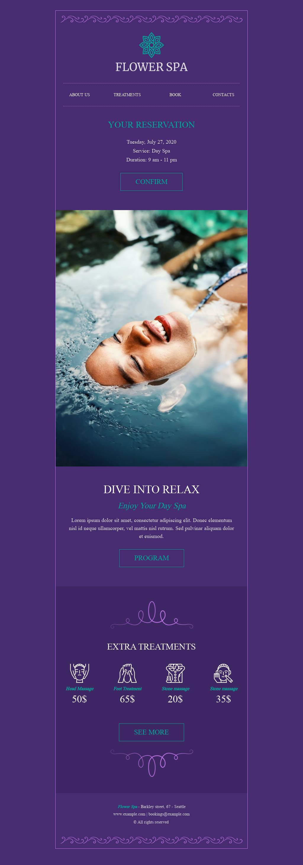 Day Spa Reservation