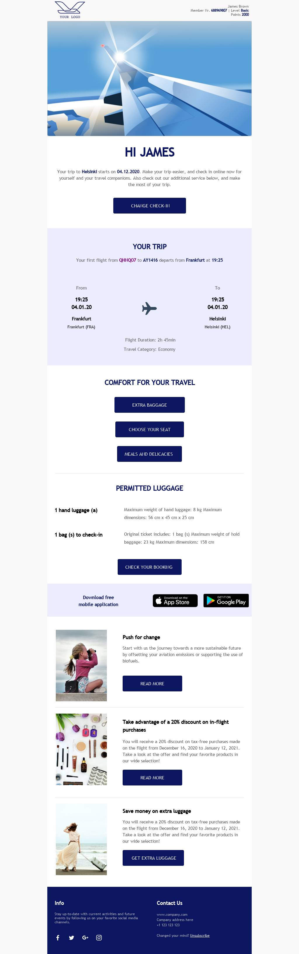Flight details