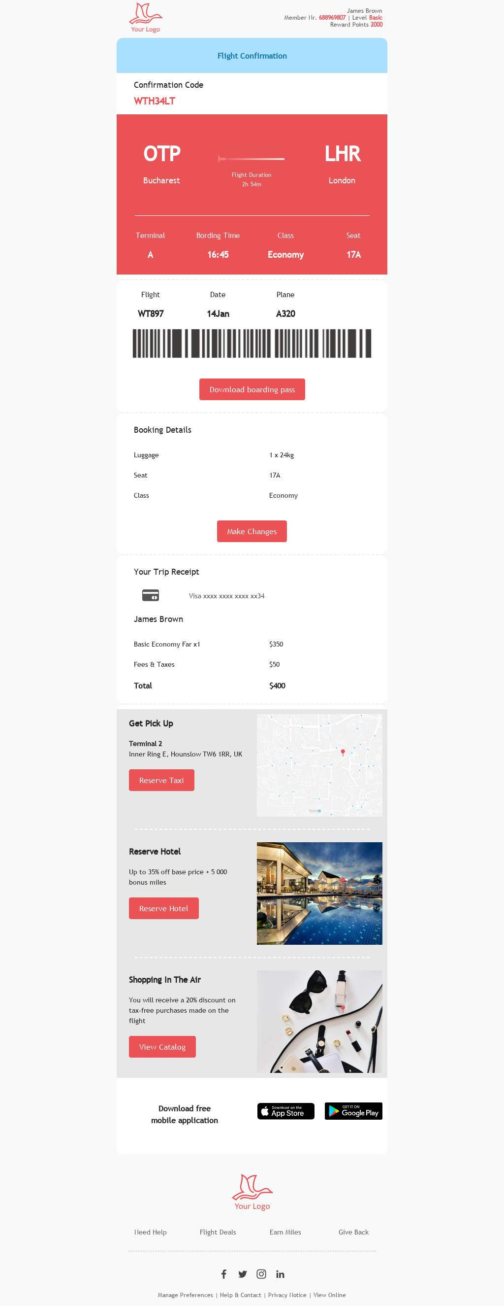 Your flight confirmation