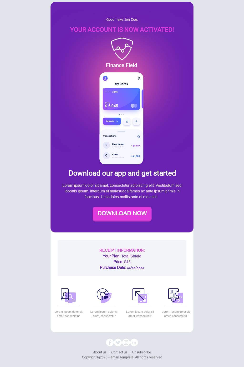 Purple Account Activation