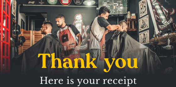 Thank You. Here is your receipt.