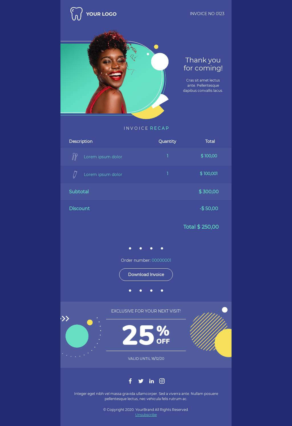 Dental Care Invoice