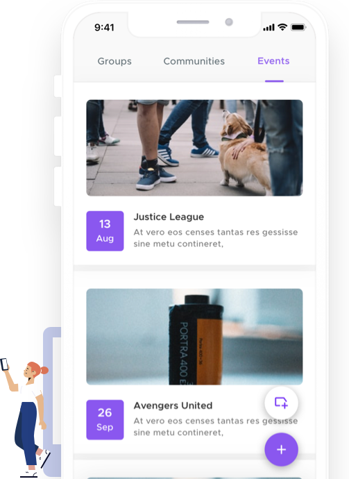 App showing the feature