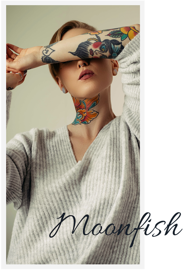 Girl with coloured tattoo