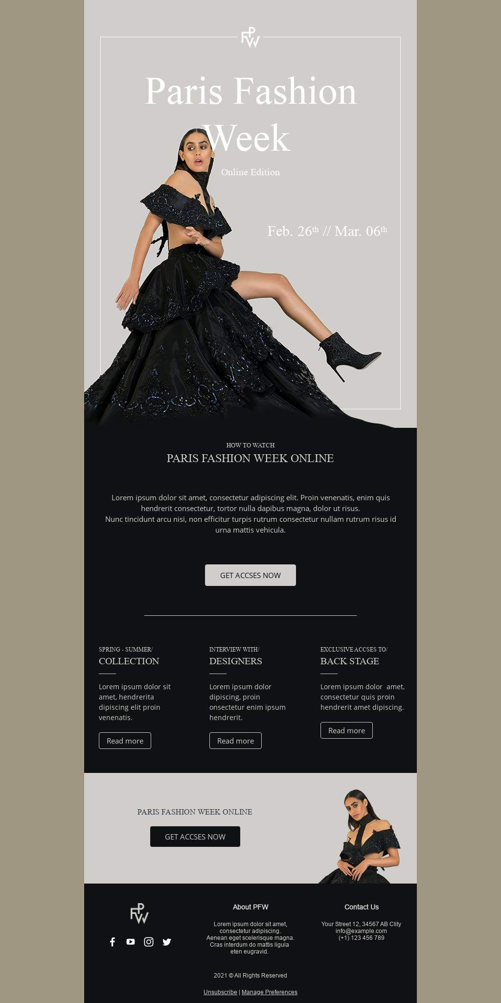 Fashion Week Announcement